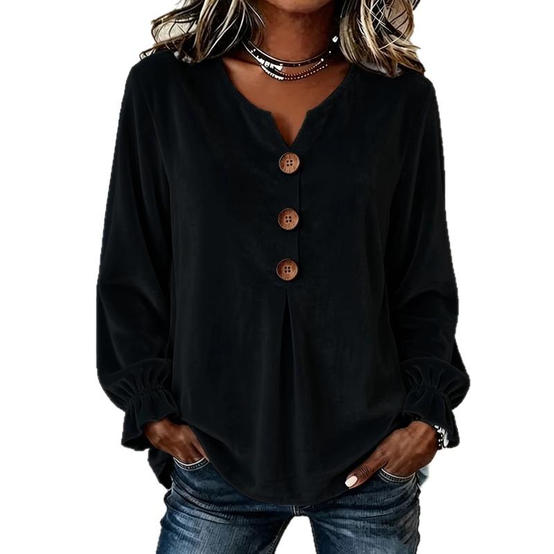 Women S Long Sleeve V Neck Pullover Casual Shirt