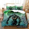 Anime Tengen Toppa Gurren Lagann Bedding Set Duvet Cover Bed Set Quilt Cover Pillowcase Comforter king Queen Size Boys Adult