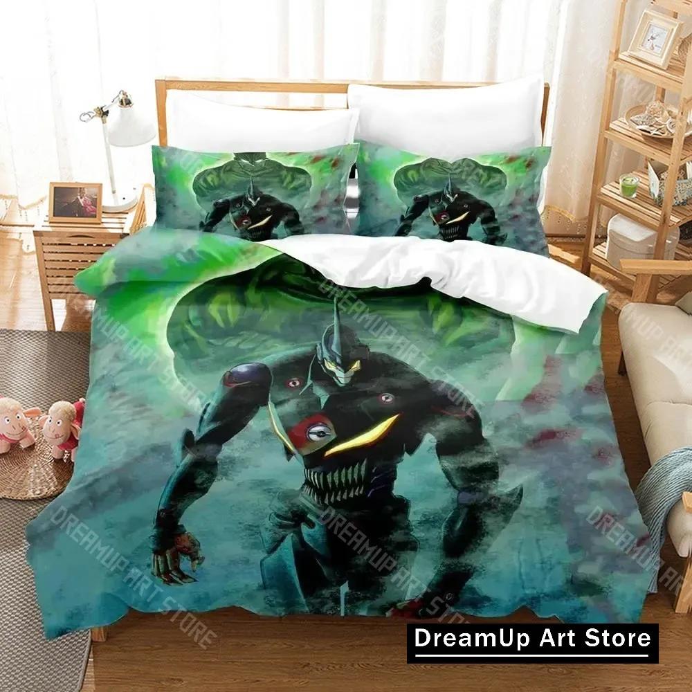 Anime Tengen Toppa Gurren Lagann Bedding Set Duvet Cover Bed Set Quilt Cover Pillowcase Comforter king Queen Size Boys Adult