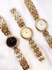 Elegant Vintage Ladies Quartz Watch Gold Metal Chain Bracelet Simple Round Dial Women Dress Wrist Watch Female Gift