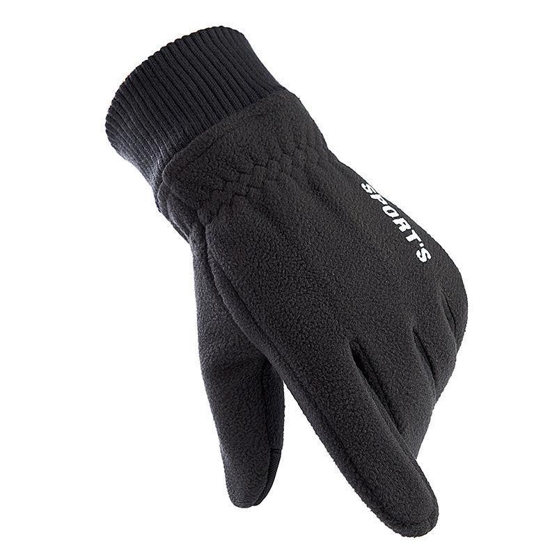 Gloves Men's Winter Fleece Fleece Thickened Thermal Gloves Cycling Sports Driving Non-slip Thermal Touch Screen Gloves