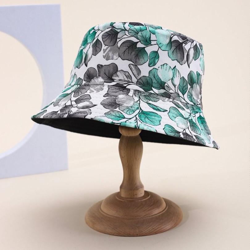 Spring And Summer Sun Hat Vacation Travel Double-Sided Sun Hat Face Small Print Leisure Bucket Hat