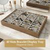 40 Slot Wooden Bracelet Display Tray Elegant Jewelry Organizers Jewelry Showing Stand for Boutique and Home Decorating