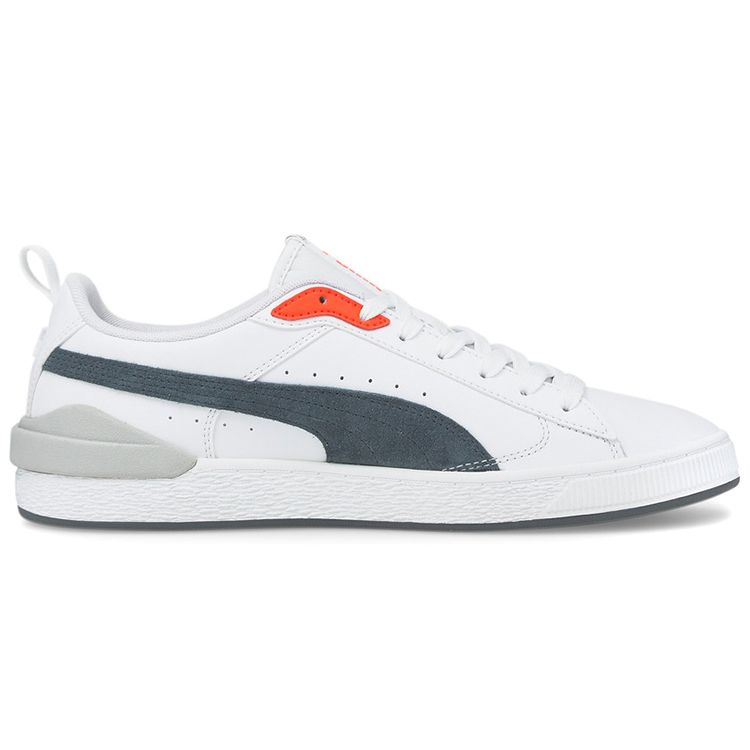 Puma Pantofi unisex din piele intoarsa Bloc White Dark Slate 380705-04