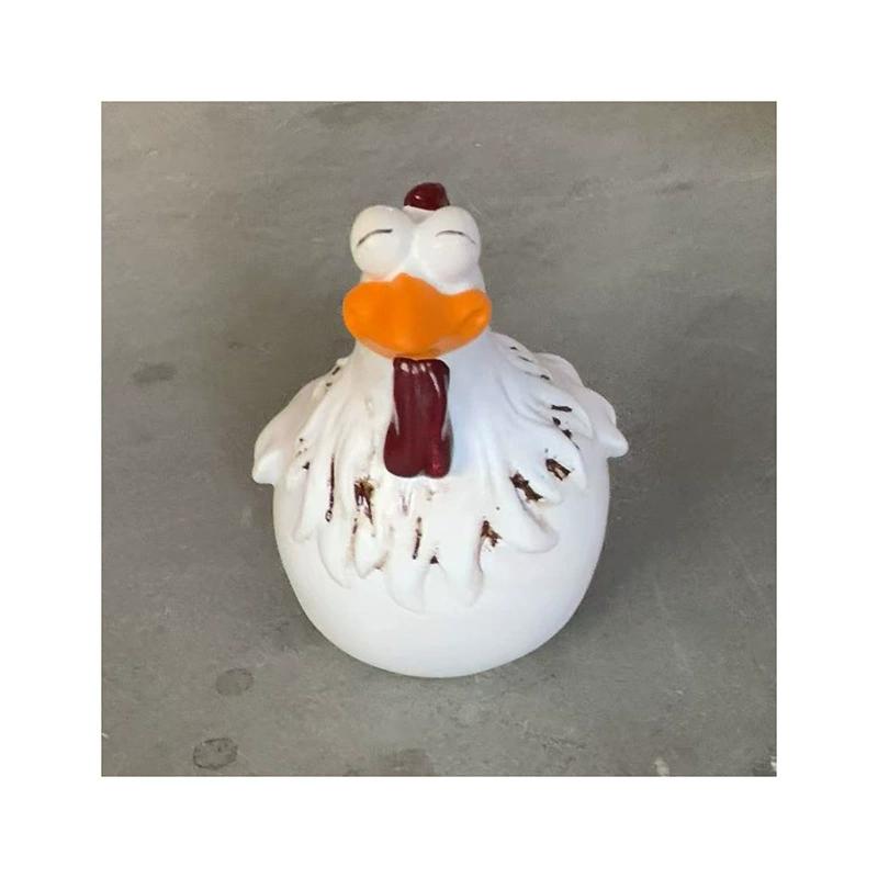 

Funny Cute Chicken Fence Decoration Statue Resin Garden Chicken Hen Sculpture Craft Courtyard Home Decor Ornament Gift