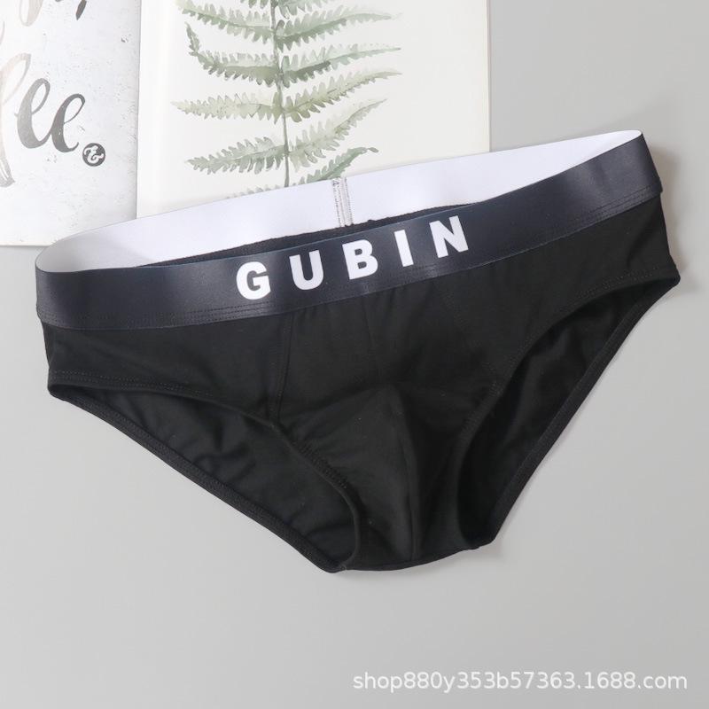 Pánské národní trendy bavlněné kalhotky s nízkým pasem, prodyšné