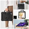 For iPad Pro 11''/Air 4/5,Military Grade Shockproof Protective Silicone Cover 360 Folding Handle Grip + Handle Shoulder Strap