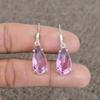 Pink Kunzite Gemstone Handmade 925Sterling Silver Jewelry Earring 1.50" KKG-119