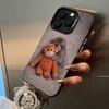 C-Cute Funny Monkey Phone Case For iPhone 17,16,15,14,13,12,11 Plus Pro Max Colored Silver Phone Case