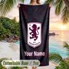 Beach Towel Aston Villa Print Custom Name Text Soft Towel for Swimming Pool
