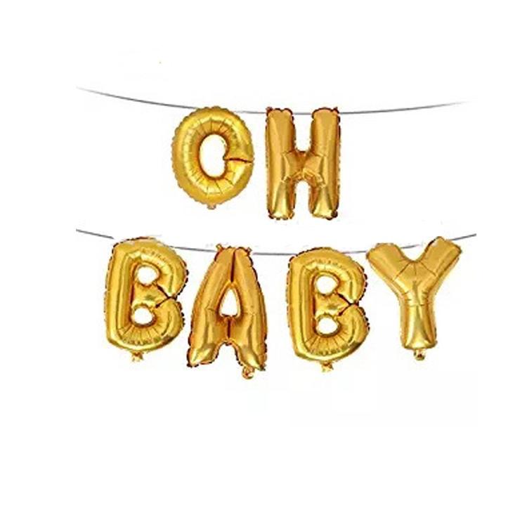 16inch  Baby Shower Foil Balloon Mommy To Be Letter Balloons Favors Infant Party Decorations