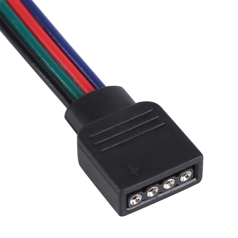 20pcs 4 Pin Cable Connector Wires for 5050Celsius3528Celsius3014 RGB LED Strip Lights 10cm Length Female