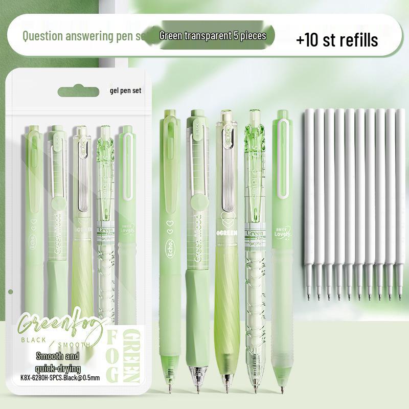 High-Capacity Transparent Practice Pen with Smooth, No-Leak Ink and Replaceable Refill, Designed for Students' Exams.