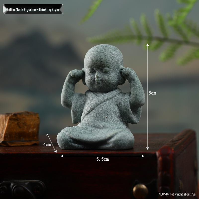 Envy Porcelain Stone Lantern: Small Chinese Pavilion Ornament for Desktop or Fish Tank Scenery.