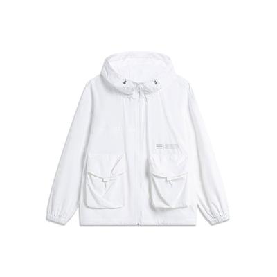 Li Ning CF Ultraviolet Protection UPF 50+ Water-Resistant Lightweight Sun Protection Jacket Women Jacket Standard-White AFDU718-1