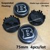 4pcs No Light 75mm Car Suspended Wheel Center New Style Base Hub Cap for Brabus Car After 2021 ML GL E C S S400 ML350 GL450 E300