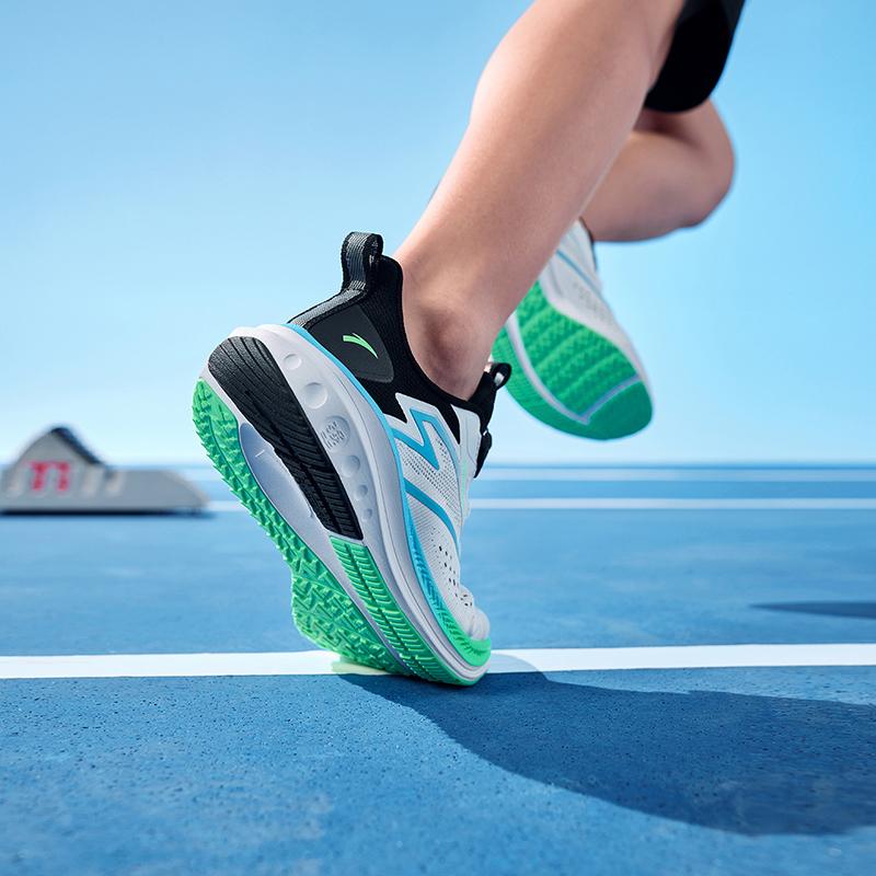 Anta Hailang Lite Mesh Professional Physical Test Wear Durable Breathable Low Top Kids Running Shoes Kids sneaker Lake-Blue White Black 312325534H-2