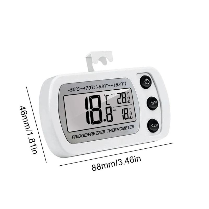 Digital Freezer Room Thermometer with Hook Max/Min Record Refrigerator Thermometer Temperature Monitor Kitchen Gadgets