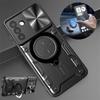 Armor Magnetic Ring Bracket Case For Samsung Galaxy S25 S26 Ultra S22 S23 Plus S21 S24 FE A16 A56 A07 A17 A57 Lens Protect Cover