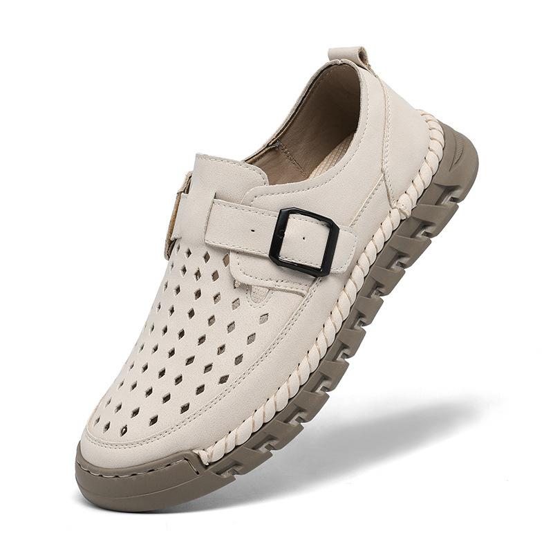 

Shrimp skin 2025ozno Douyin buckle one pedal casual fashion men s trendy shoes large size casual 46 песочный