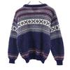 L.L.BEAN 80s Made In Norway Vintage Fair Isle Pattern Long Sleeve Sweater Women Used