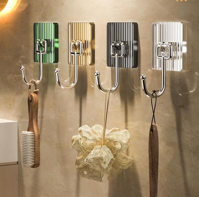 Samoprzylepne haki ścienne akrylowe haki łazienkowe do wieszania wodoodpornego lekkiego luksusowego haka akrylowego, bez dziurkowania, ręczników łazienkowych, wieszaków na ubrania łazienkowe