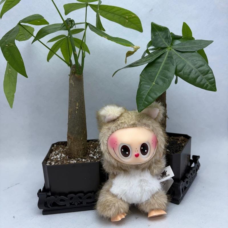 Die Monster Zimomo Braun Eichhörnchen Labubu Anime Figur Plüschpuppen Vinyl Anhänger Puppe Rucksack Anhänger Dekoration Plüsch Kinder Geschenk Repliken