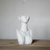 Ceramic Face Vase Human Body Female Form Bust Flower Vase for Table Shelf Living Room Office Bedroom Decor