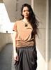 Di Pablo Shirring Brown Top