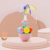 Interactive Tumbler Cat Toy with Feather Plush Balls Tumbler Cat Teaser Toy Self-Play Feather Teasing Wand for Indoor Cats Anxiety Boredom Relief