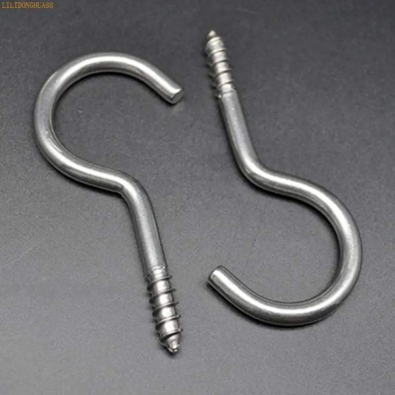 K1AE 20 Pcs Tapping Screws Hook String Lights Hooks Household Ceiling Screw Hooks For Outdoor Lights Birdhouses