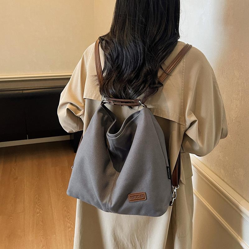 2025 New Backpack Bag Women's Large-capacity Niche Design Multi-purpose Commuter College Student Class Shoulder Messenger Bag