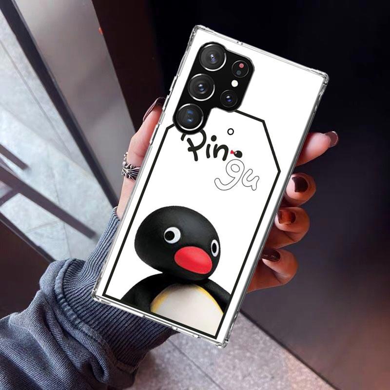 Cartoon P-Pingu Penguin Phone Case For Samsung Galaxy S23 S24 S25 Edge S26 Ultra S22 + S21 Plus S20 FE Cover Silicone Print Shel