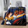 1pc Beauty and The Beast Printing Blanket - Soft, All-Season Throw for Office Blanket,  | Personalized Gift with Adorable Cartoon Design