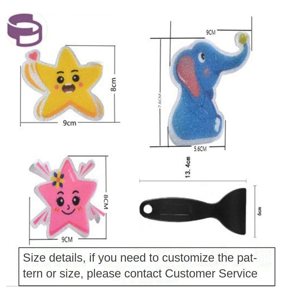 PEVA Bath Tub Slip Stickers Flower Cartoon Non-slip Sticker Waterproof and Non-slip Paster  Pool
