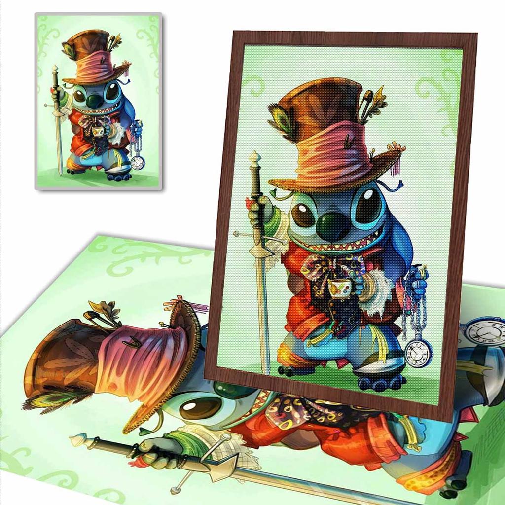 Full Round Diamond Painting Stitch Wearing A Hat Art Rhinestone Picture Mosaic DIY 5D Cross Stitch Embroidery Home Decoration