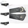 Modern European Style Waist Belt For Women In Faux Leather With Seam Detail And Elastic Band