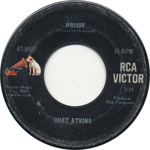 

7inch Record CHET ATKINS - Prissy / La Fiesta 478927 RCA 1966 US Country Used