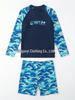 2026 Boys' Split-Piece Quick-Dry Sun Protective Swimsuit Set for Older Kids