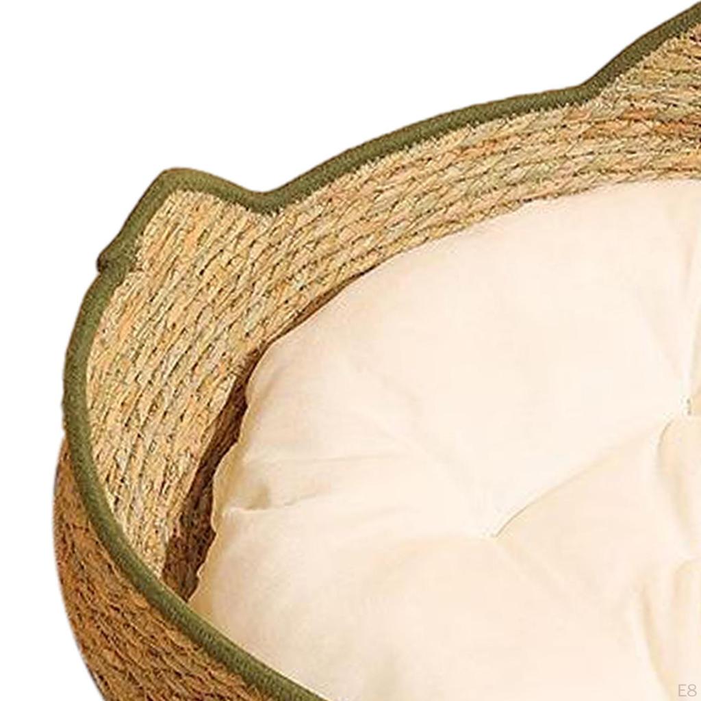 Cat Bed Basket Pet Supplies with Cushion Mattress Four Seasons Sleeping Nest Scratch Mat for