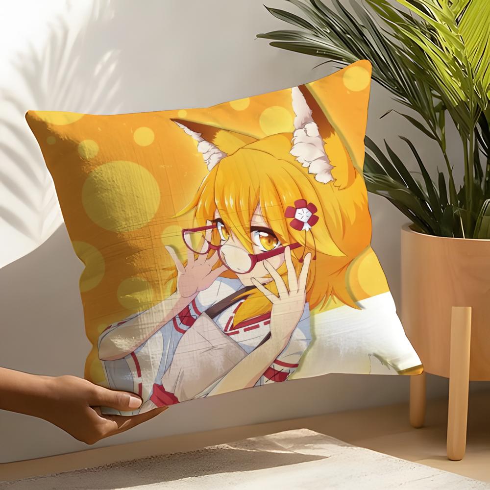 The Helpful Fox Senko San Cartoon Pillow Case Home Living Room Decoration Linen Pillow Cases Cushion Cover
