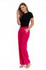 Women's Linen Trousers Wide with High Waist Elegant MORAJ XXL RED