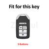 5 Buttons Shell Fob For Honda Crv Xr-V Cr-V Fit Civic Accord Hr-V Hrv City Odyssey New Tpu Car Key Cover Case Auto Accessories