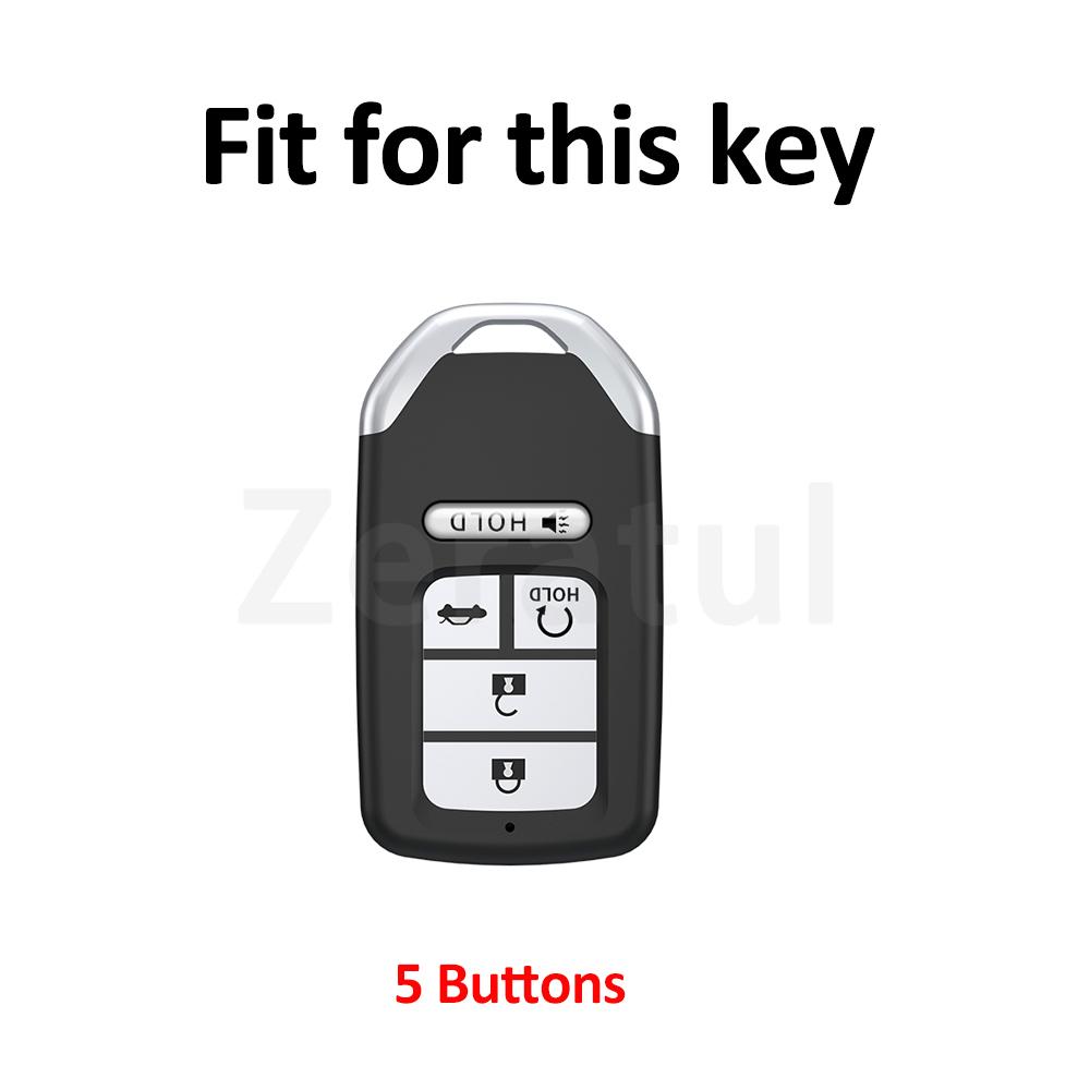5 Buttons Shell Fob For Honda Crv Xr-V Cr-V Fit Civic Accord Hr-V Hrv City Odyssey New Tpu Car Key Cover Case Auto Accessories
