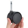 PATIKIL 2 Inch Swivel Stem Casters, 6 Pack Nylon 360 Degree Insert Swivel Stem Wheels with Brake for Chair Shelf Furniture Replacement, Black