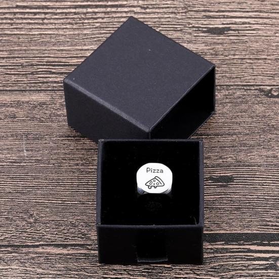 Food Decision Dice Stainless Steel Date Night Meal Decision Maker Valentines Day Movies Decision Dice for Couples