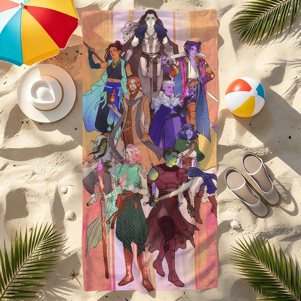 Animation The M-mighty Nein Towel Large Quick-Drying Microfiber soft Beach Towel for Travel Fitness Sauna Bathing Camping
