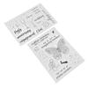 2Pcs Clear Stamp Set TPR Clear Imprint Healthy Nonirritating Recyclable Practical Transparent