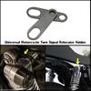 2Pcs Motorcycle Turn Signal Light Mount Brackets Fork Ear Clamps Cafe Racer