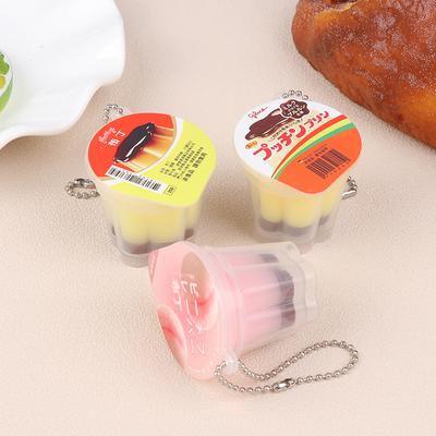 Pendentif Pudding fantaisie, jeu alimentaire, réduit la pression, porte-clés, parfum, anti-stress, anti-stress, sac à dos, décoration, jouets pour enfants